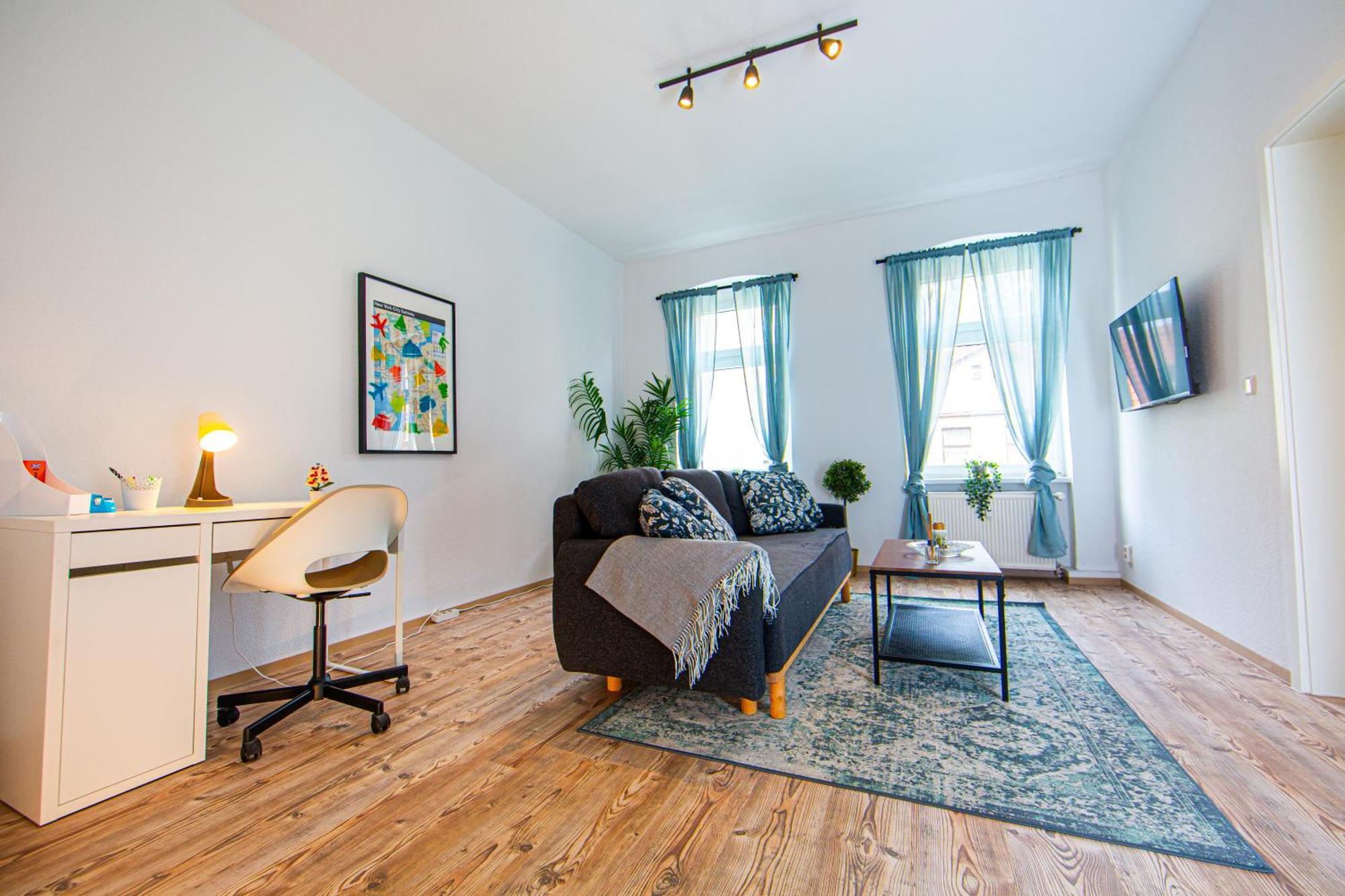 Grossraum-Apartments Mit 2Sz, Wz, Kueche, Smart-Tv, Parken, Etc Ерфурт Номер фото