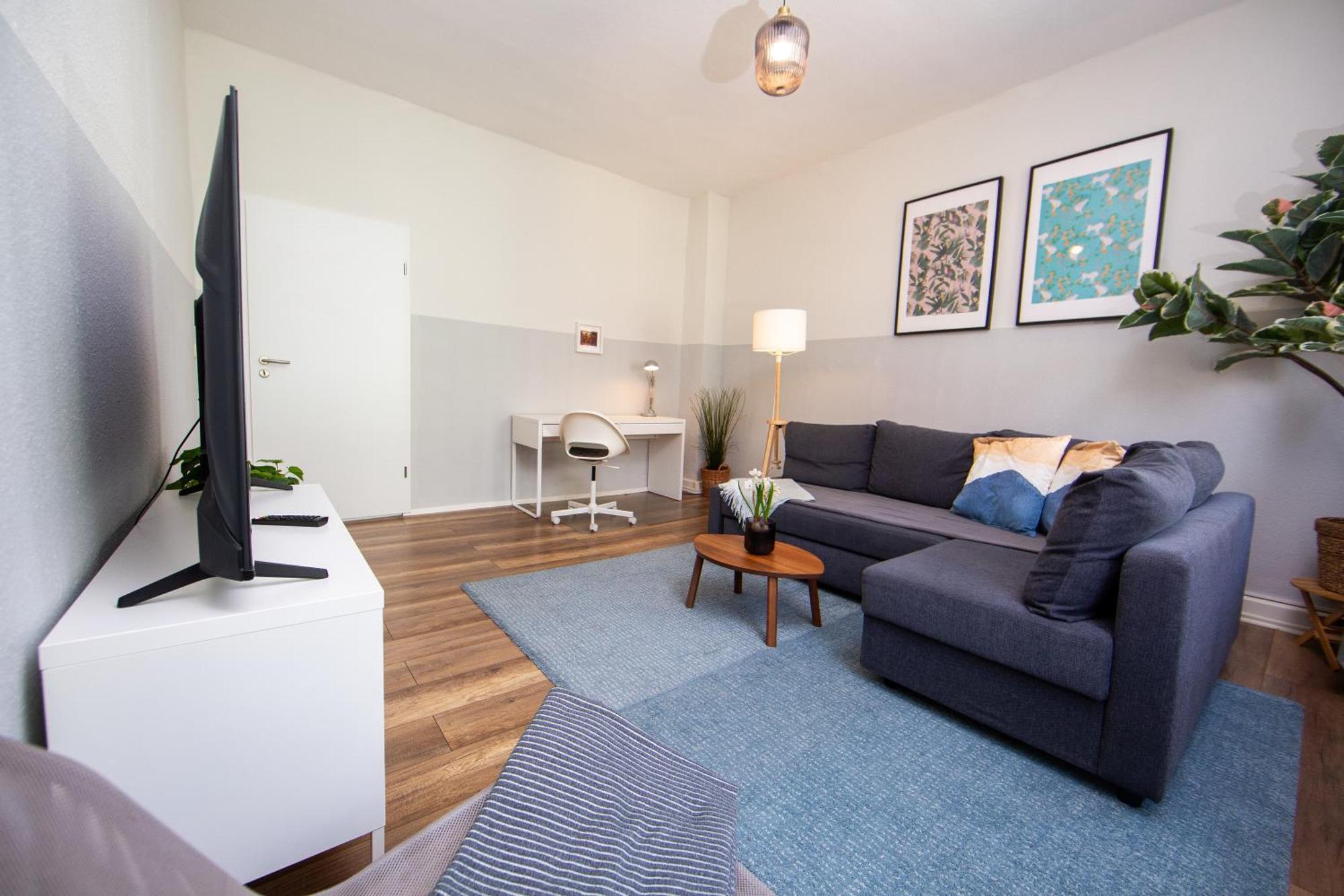 Grossraum-Apartments Mit 2Sz, Wz, Kueche, Smart-Tv, Parken, Etc Ерфурт Номер фото